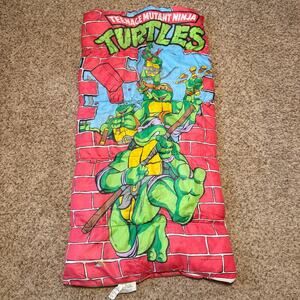 Vintage Ninja Turtles Kids Sleeping Bag 90s Cartoon Bedding Turtle Power